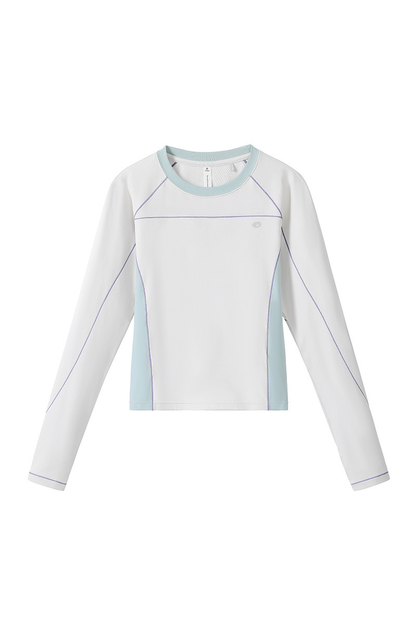 Women's Tight Stretch Slim Quick Dry Long Sleeve Crop Top