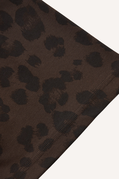 Men's Summer Retro Boxy Leopard Crewneck Loose Tee