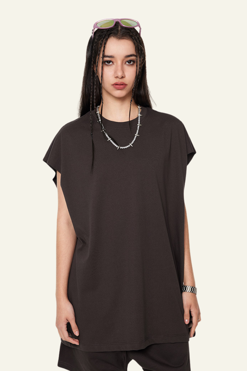 Women's Streetwear Heavyweight Cotton Sleeveless Top