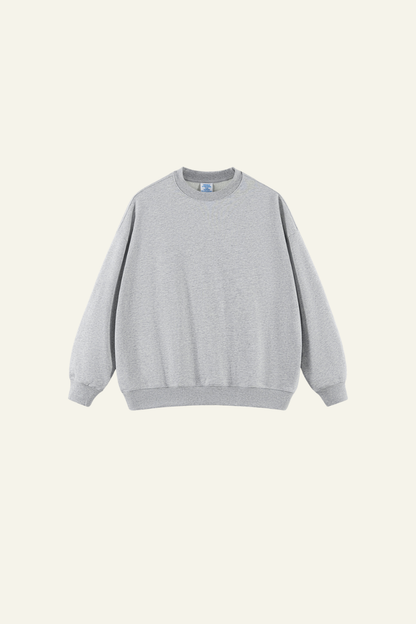 Men's 400G Heavyweight Streetwear Solid Pullover