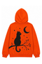 Orange Cat Crescent Moon
