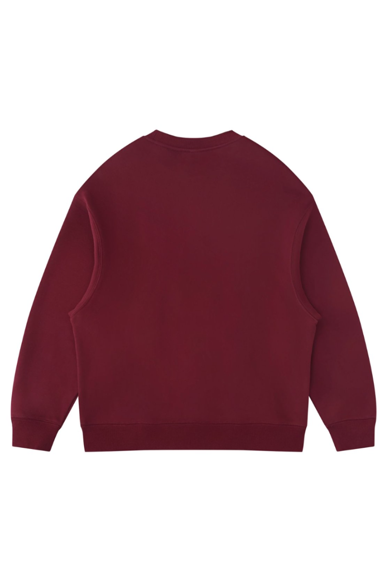 Women's Fall Winter Fleece-Lined Loose Crewneck Sweatshirt
