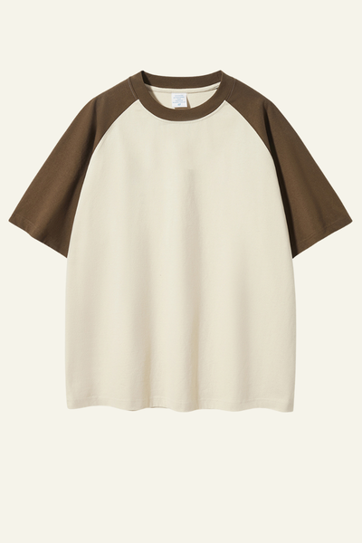 Women's Cotton Color-Blocked Relaxed T-shirt.