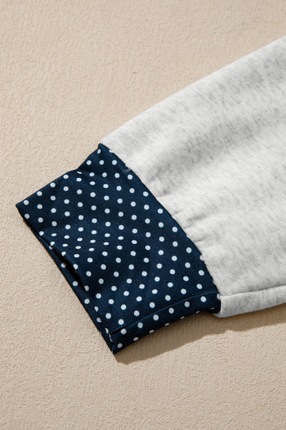 Women's Fall Mock Neck Polka Dot Two Piece Set