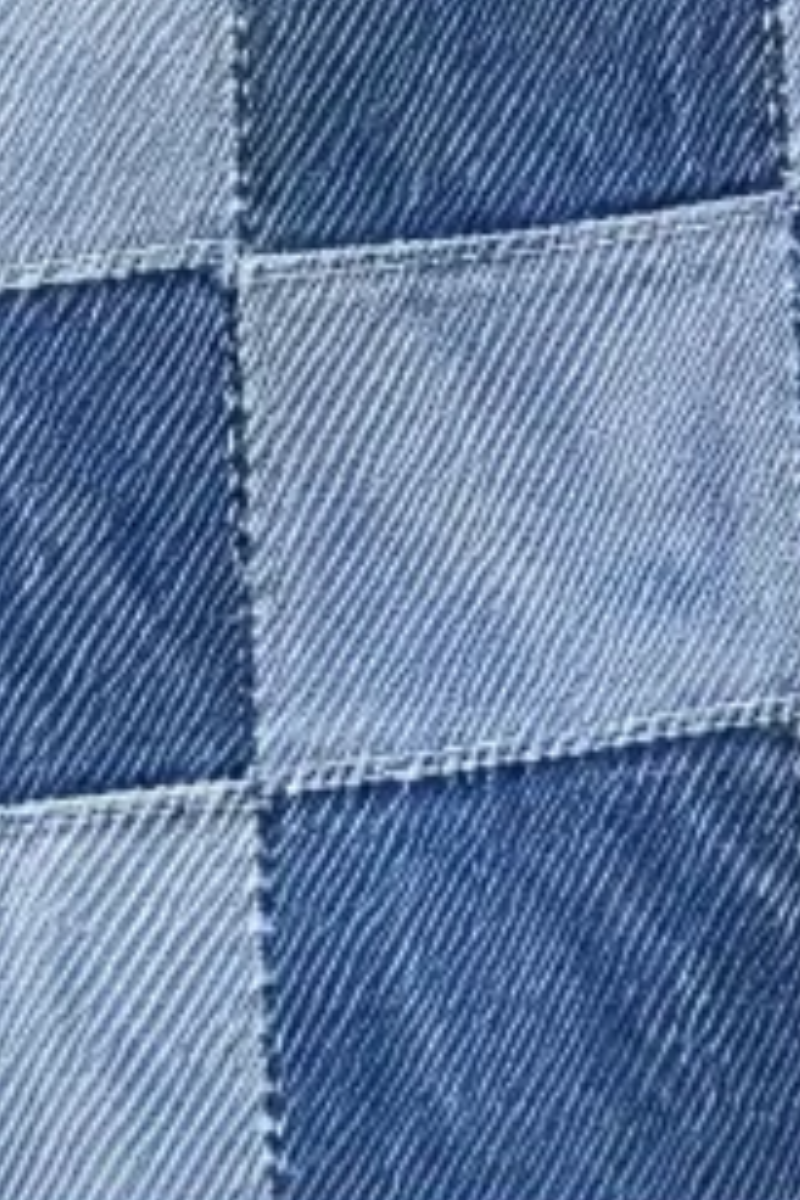 Women Fall Clothing Vintage Checkerboard Wide Leg Jeans