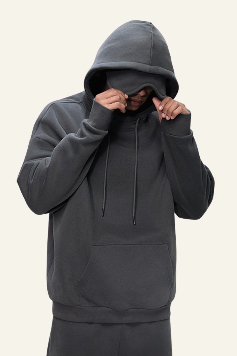 Men's Eye Mask Version With Fleece-Lined Hoodie.
