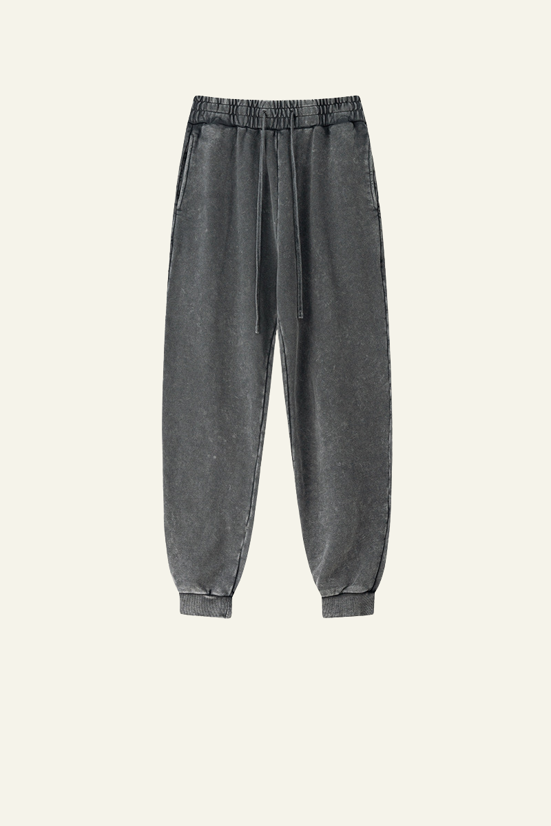Men's Vintage Washed Cotton Cuffed Sweatpants