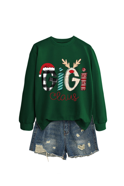 Women's Gigi Claus Loose Long Sleeve Casual Sweatshirt