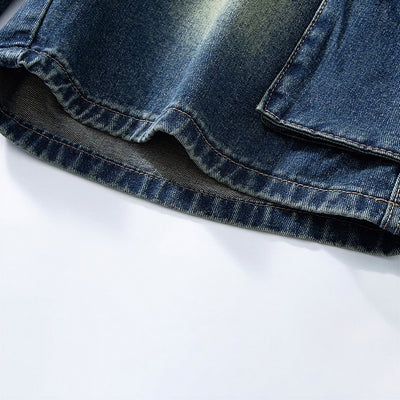 Men's Summer Light Wash Carpenter Baggy Denim Shorts