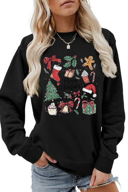 Women Winter Merry Christmas Gift Graphic Sweatshirt