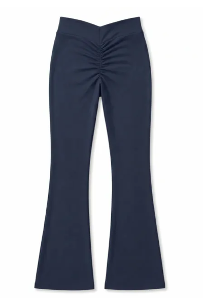 Women's Cross V Flare Scrunch Quick Dry Pants - Sky Blue