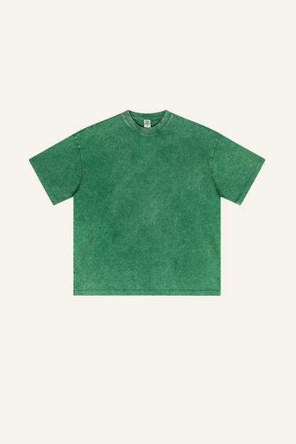 Men's Cotton Streetwear Vintage Washed T-shirt