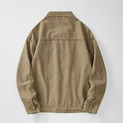 Men's Contrast Collar Corduroy Denim Jacket