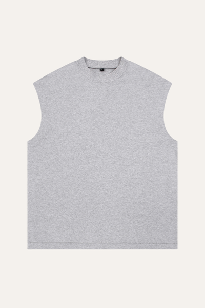 Men's Summer 230g Cotton High Neck Loose Tank