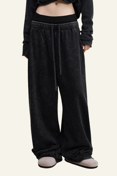 Women's  Vintage-Washed Cotton Straight-Leg Pants.