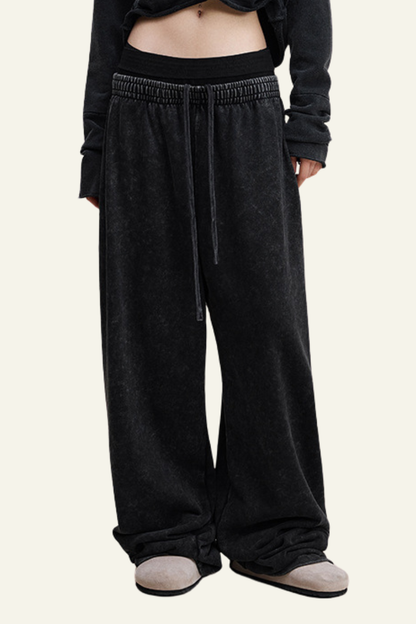 Women's  Vintage-Washed Cotton Straight-Leg Pants.