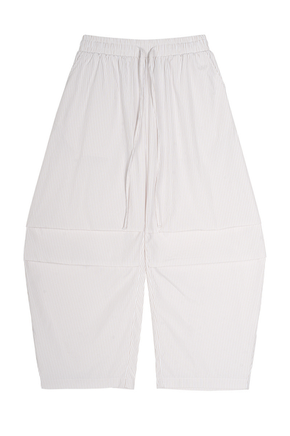 Men's Summer Stripe Loose Curved Drawstring Pants