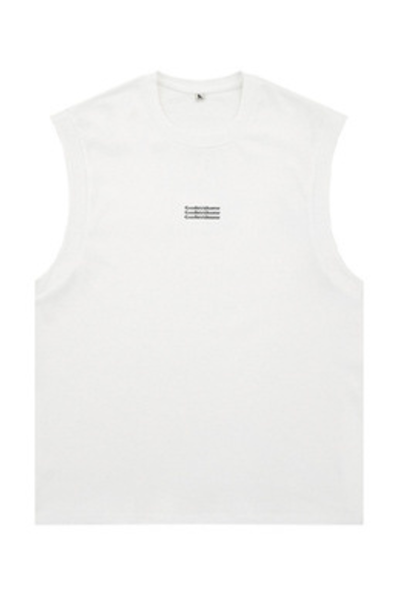 Men's Summer Cotton Letter Print Muscle Tank