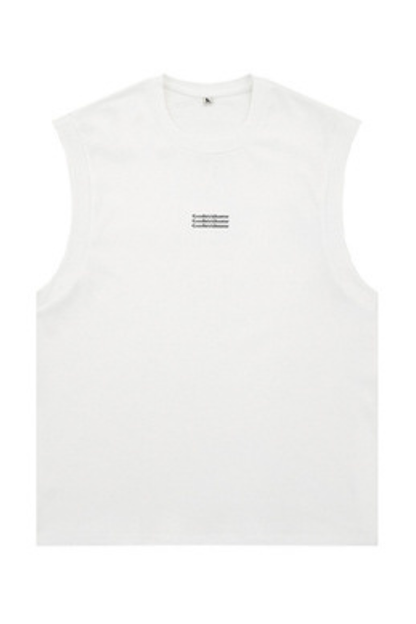 Men's Summer Cotton Letter Print Muscle Tank