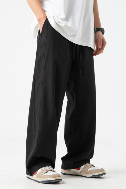 Men's Summer Ice Silk Loose Straight Wrinkle Free Pants