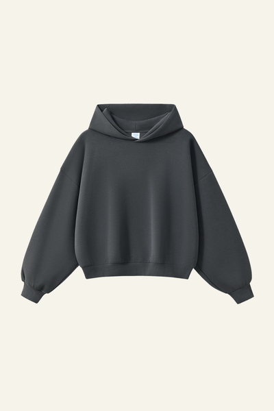 Men's Streetwear Cropped Drop-Shoulder Hoodie