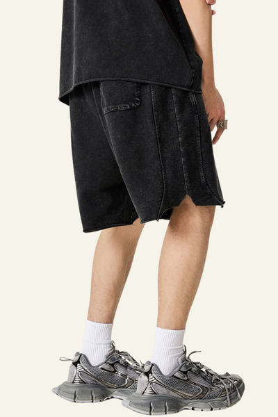 Men's Cotton Streetwear Washed Relaxed Short