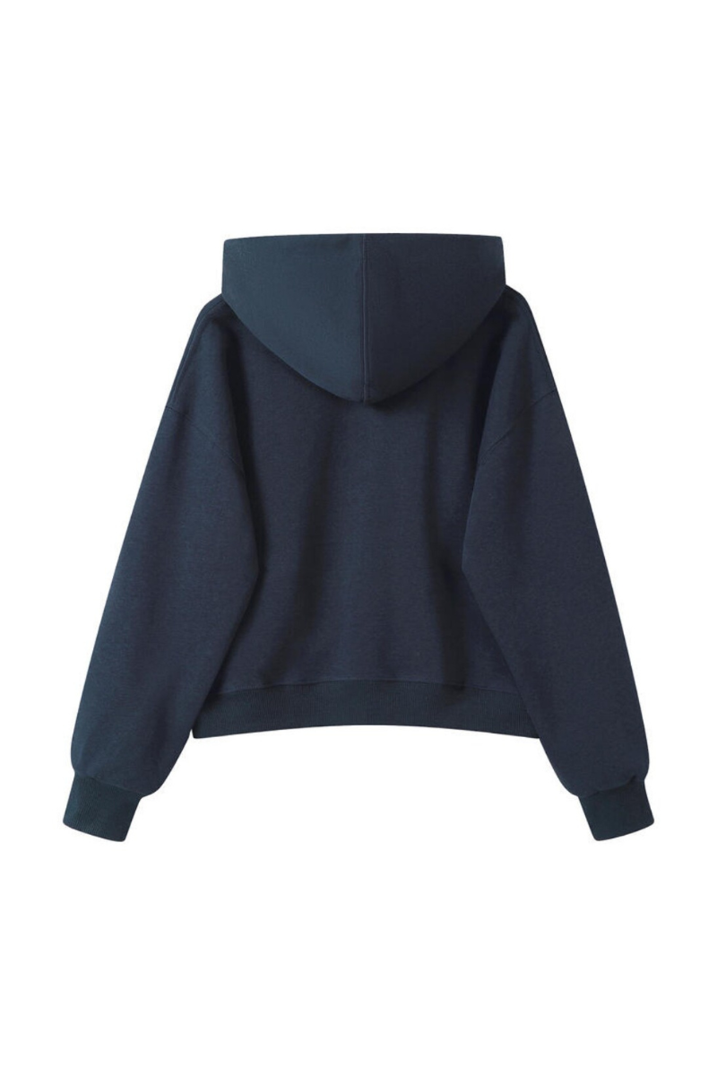 Women Fall 350gsm Cropped Drop Shoulder Pullover Hoodie
