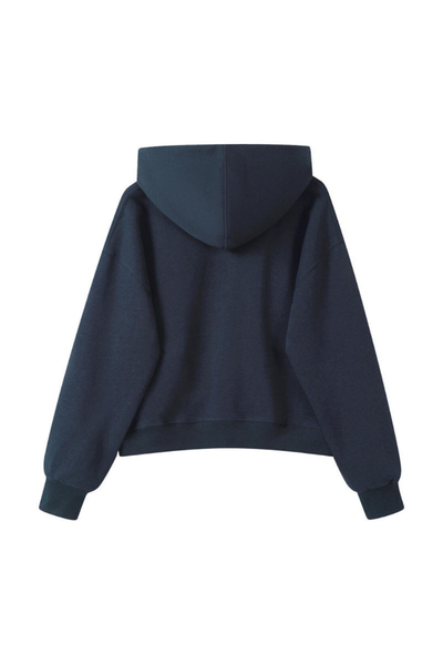 Women Fall 350gsm Cropped Drop Shoulder Pullover Hoodie