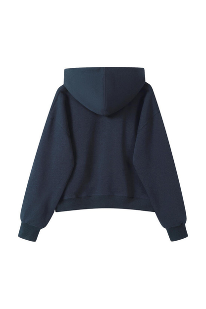 Women Fall 350gsm Cropped Drop Shoulder Pullover Hoodie