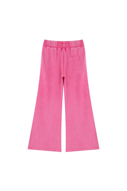 Men Fall 400gsm 100% Cotton Washed Pocket Flare Sweatpants