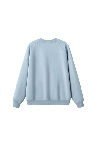 Men Fall Clothing Blend Raglan Cropped Pullover Sweatshirt