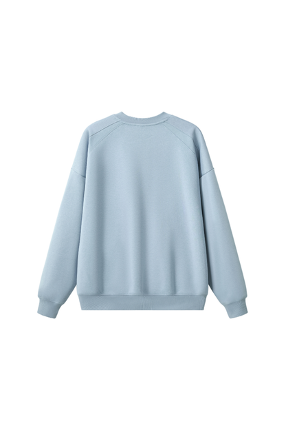 Men Fall Cotton Blend Raglan Cropped Pullover Sweatshirt