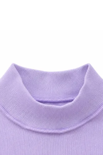 Women Fall Oversized Letter Patch Mock Neck Sweatshirt