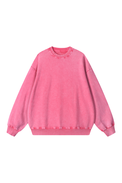 Unisex Fall Clothing 360G Snow Wash Crewneck Sweatshirt
