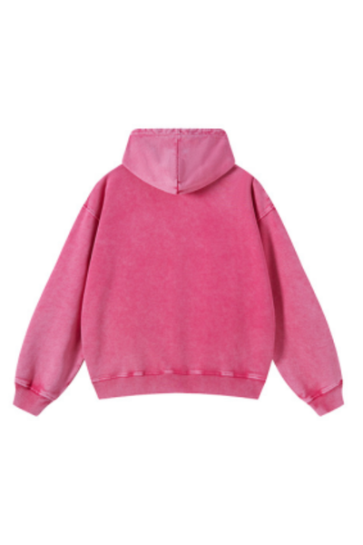 Women Fall 100% Cotton Wax Washed Vintage Pocket Hoodie