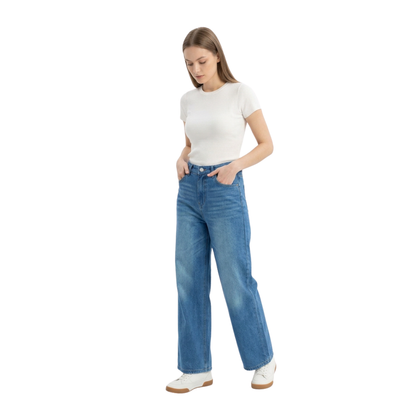 Women's High Waist Wide Leg Jeans