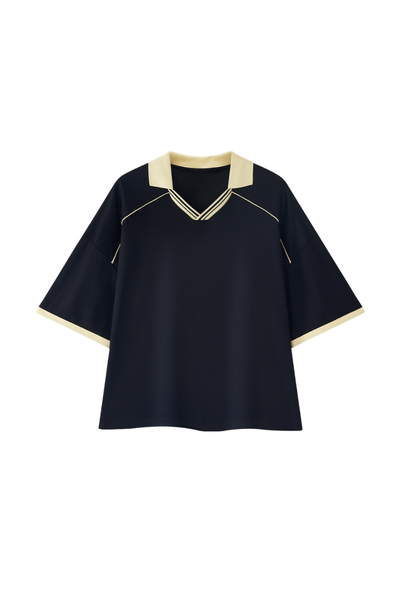 Women's Summer Colorblock Cooling Quick Dry Boxy Polo