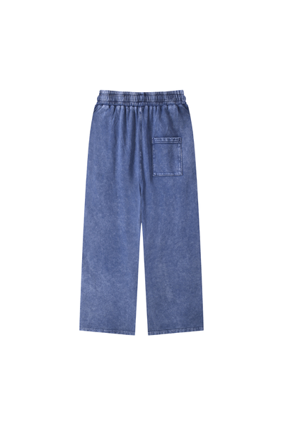 Men All Season Vintage Wax Washed Straight Sweatpants