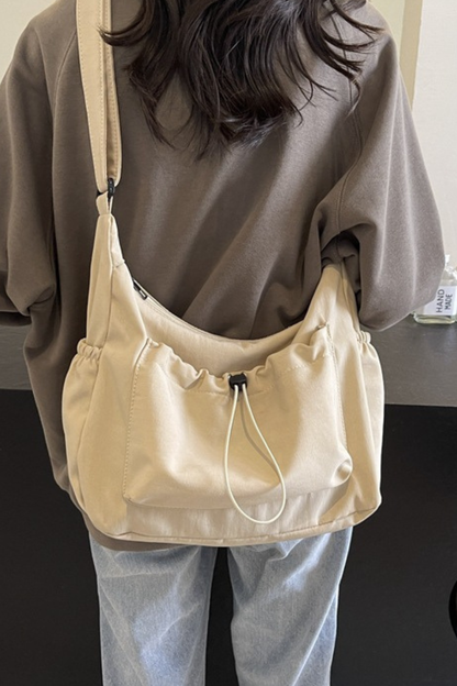 Women All Season Drawstring Multi Pocket Hobo Shoulder Bag