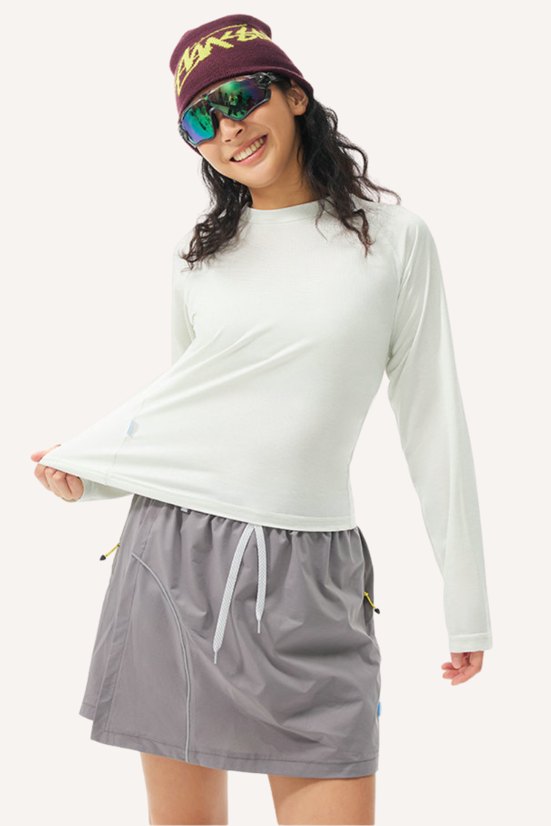 Women‘s COOLMAX LYCRA Wicking Quick Dry Paneled LS Tee