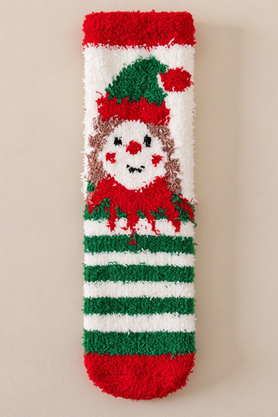Unisex Winter Christmas Coral Fleece Warm Sleep Mid Socks
