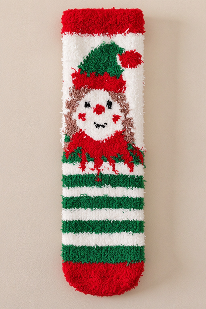 Unisex Winter Christmas Coral Fleece Warm Sleep Mid Socks