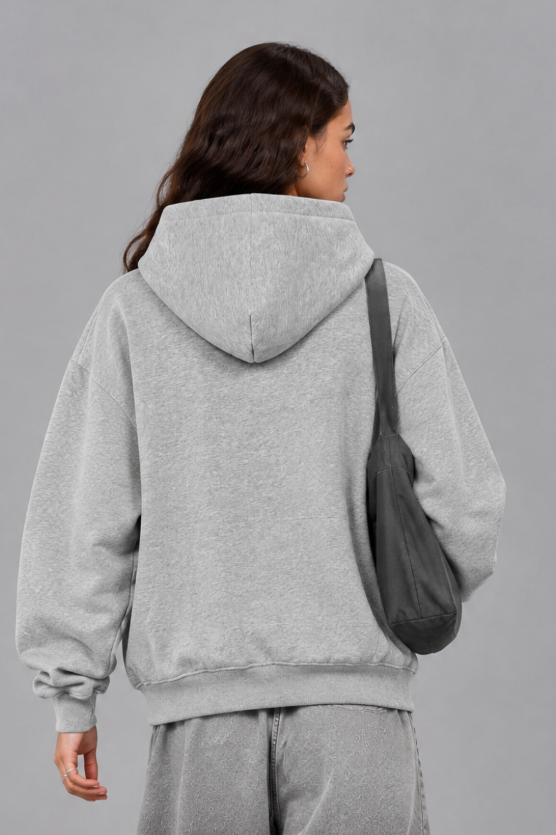 Women Fall Clothing Vintage Raw Edge Campus Applique Hoodie