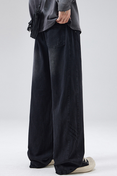 Men's Summer Tencel Draped Wide Leg Denim Pants