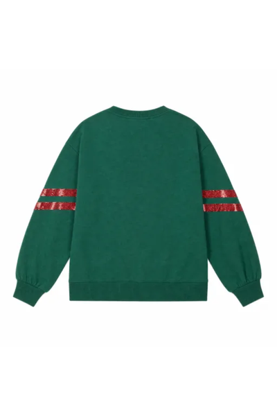 Women Fall Clothing Christmas Sequin Applique Sweatshirt
