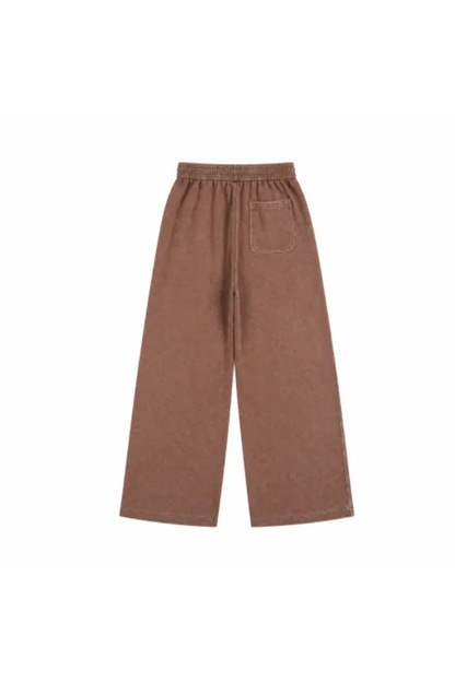Men Fall Washed Vintage Straight Leg Sweatpants