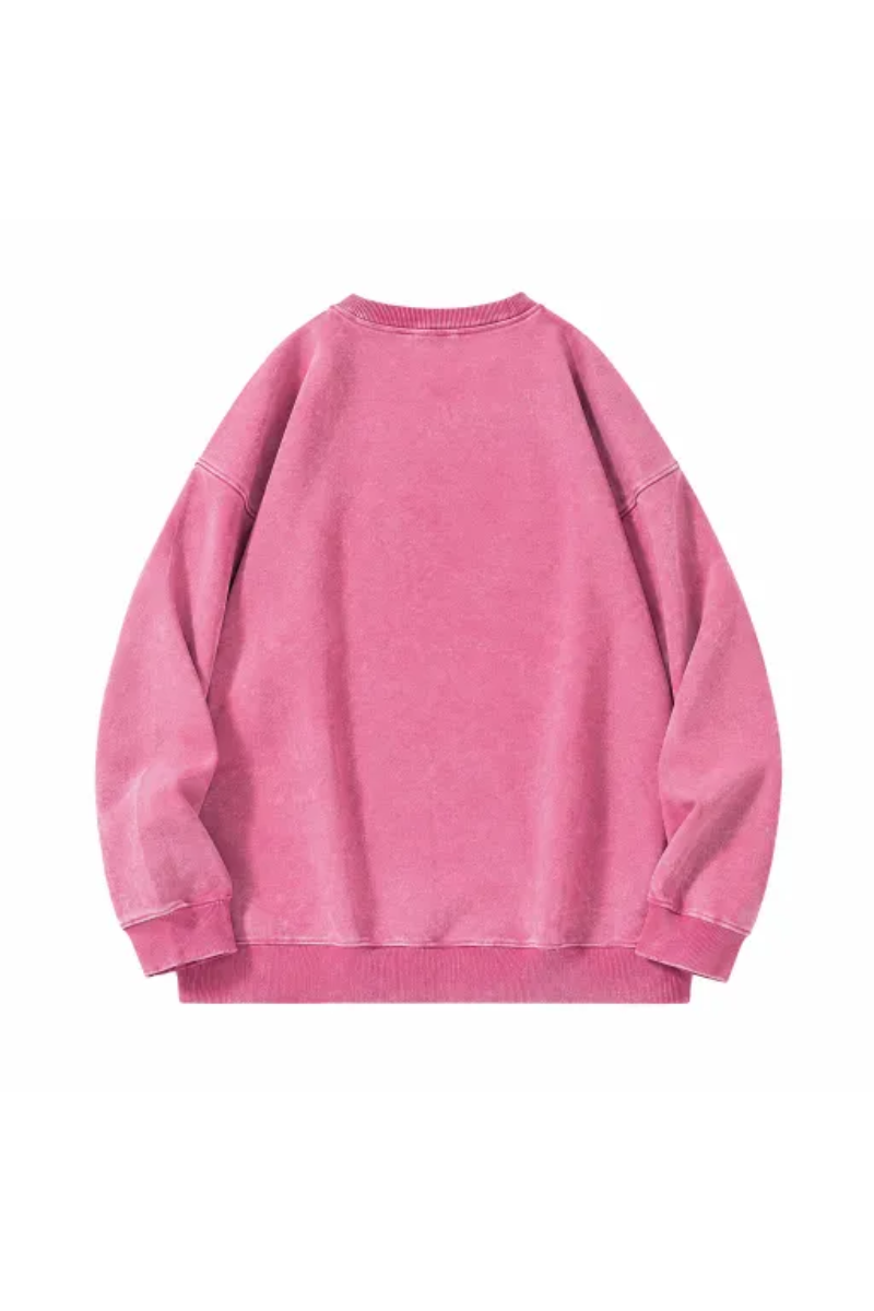 Unisex Fall Clothing Vintage Washed Loose Sweatshirt