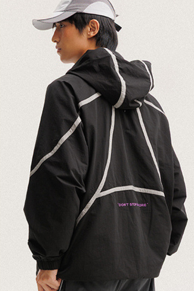 Unisex Mountain Paneled 3D Lightweight Windbreaker Jacket