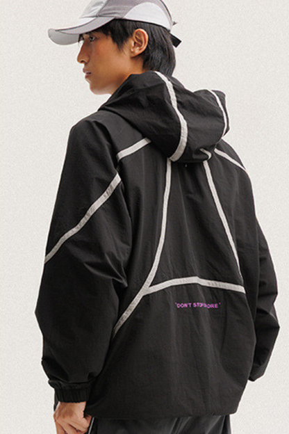 Unisex Mountain Paneled 3D Lightweight Windbreaker Jacket