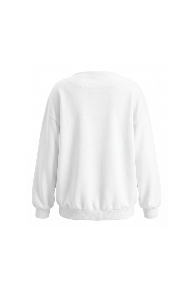 Unisex All Season Soft Mock-Neck Loose Fit Sweatshirt